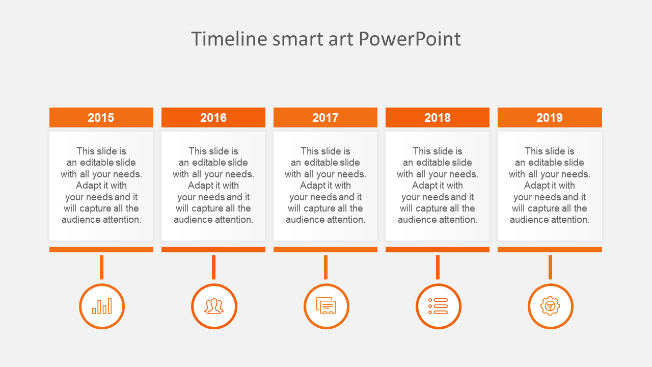 Free - Download glittering Timeline SmartArt PowerPoint Template